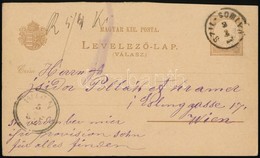 1882 2kr Díjjegyes Levelezőlap Si 4 - Altri & Non Classificati