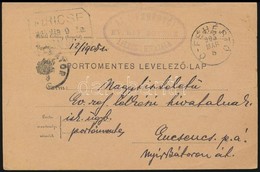 1905 Portómentes Levelezőlap PIRICSE Postaügynökségi és Ó-FEHÉRTÓ Bélyegzéssel - Sonstige & Ohne Zuordnung