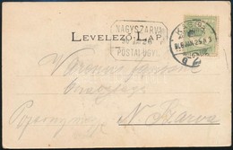 1906 Képeslap NAGYSZARVA Postaügynökségi Bélyegzéssel - Other & Unclassified