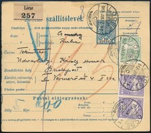 1912 Szállítólevél Turul 2 X 12f + 60f Díjkiegészítéssel 'LŐCSE' + Budapest - Altri & Non Classificati