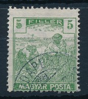 O 1919 Magyar Posta 5f Eltömődött Bal Oldali értékszám - Other & Unclassified