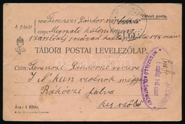 1915 Tábori Posta Levelezőlap '1. Zászlóalj 1-ső Század Megszálló Különítmény' + 'HP 145' - Autres & Non Classés
