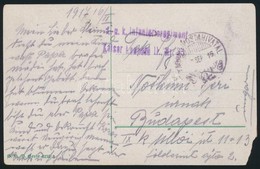 1917 Tábori Posta Képeslap 'K.u.k. Infanterieregiment Kaiser Leopold II. Nr.33.' + 'TP 642' (sérült Sarok / Corner Fault - Autres & Non Classés