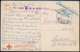 1918 Tábori Posta Képeslap / Field Postcard 'M.kir. 40. Honv. Gy. H. O. Ellátó Hivatal' + 'TP 414' - Sonstige & Ohne Zuordnung