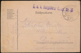 1918 Tábori Posta Levelezőlap 'K.u.k. Bergführer Komp. Nr.10.' + 'FP 372 A' - Other & Unclassified