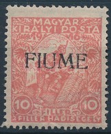 * Fiume 1918 Hadisegély III. 10f Kézi Felülnyomással (30.000) / Mi 3 With Manual Overprint. Signed: Bodor - Other & Unclassified