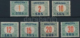 * SHS 1918 7 Klf Portó Bélyeg (21.400) / 7 Postage Due Stamps. Signed: Bodor - Autres & Non Classés