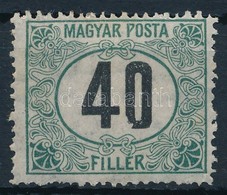 * 1920 Magyar Posta Portó 40f, Sérült '0' Az értékszámban - Autres & Non Classés