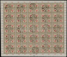 O 1924 Hivatalos 600K Piros, Hajtott Teljes ív / Mi Official 26 Folded Complete Sheet - Andere & Zonder Classificatie