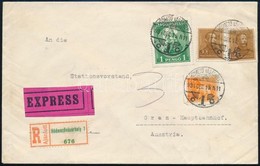 1934 Expressz Ajánlott Levél 1,62P Bérmentesítéssel Grazba / Express Registered Cover With 1,62P Franking To Graz - Altri & Non Classificati