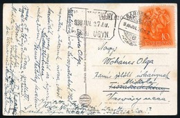 1938 Képeslap TI(SZASZEDE)RKÉNY Postaügynökségi Bélyegzéssel - Other & Unclassified
