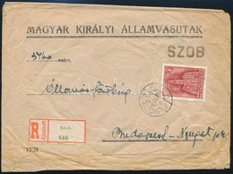 1942 Ajánlott Levél 70f Bérmentesítéssel 'SZOB' Vonalbélyegzéssel Budapestre Küldve - Other & Unclassified