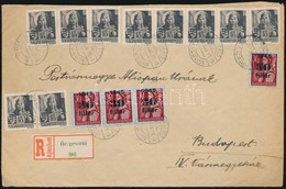 1945 (2.díjszabás) Ajánlott 2. Súlykategóriás Távolsági Levél 48 Db Bélyeggel Bérmentesítve / Registered Domestic Cover  - Otros & Sin Clasificación