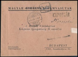 1945 Portózott Levél KAPOSVÁR Vasúti Bélyegzéssel - Other & Unclassified