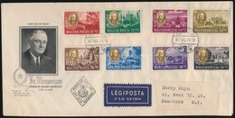 1947 Roosevelt Sor Légi FDC-n (10.000) - Altri & Non Classificati