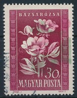 O 1950 Virág 30f Erősen Jobbra Tolódott Színnyomatok - Sonstige & Ohne Zuordnung