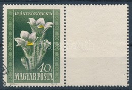 O 1950 Virág I. 40f Jobb Oldali üres Mezővel - Altri & Non Classificati