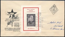 ** 1953 Sztálin Gyászblokk FDC (6.500) - Altri & Non Classificati