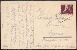 1948 Képeslap FELSŐGÖD Pályaudvari Bélyegzéssel - Other & Unclassified