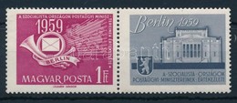 ** 1959 Postaügyi Miniszterek  értekezlete Kettőspont Lemezhiba - Andere & Zonder Classificatie