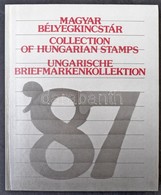 ** 1987 Magyar Bélyegkincstár, Benne Feketenyomat Blokk Zöld Sorszámmal - Other & Unclassified