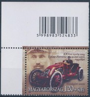 ** 2006 Ifjúságért: 110 éve Nyerte Meg Szisz Ferenc Az Első Autós Nagydíjat ívsarki Vonalkódos Bélyeg, A Fogazás Az ívsz - Other & Unclassified