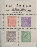 ** 1939/ 3a Őszi Vásár Bélyeggyűjtési Propaganda Emlékív   (12.500) - Other & Unclassified