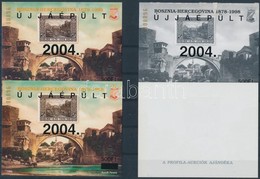 ** 2004/ 31, 31K, 31F, 31A Újjáépült A Mostari Híd   Emlékív-garnitúra  Azonos Sorszámmal (2 Db-on Erős Betapadás)(25.00 - Other & Unclassified