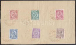 1913 Mi 29-34 Papírlapon Arany Színű 'SHKODER' Alkalmi Bélyegzéssel (50 Példány Készült) / With Gold Special Cancellatio - Otros & Sin Clasificación