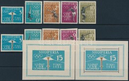 ** 1962 Nyári Olimpia 1964, Tokió (I) Sor Mi 657-661 AB + Fogazott és Vágott Blokk Mi 8 AB - Altri & Non Classificati