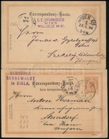 1891/1896 2 Db 2kr Díjjegyes Levelezőlap 'WIEN' - 'SZÉKELYUDVARHELY' és 'BIELITZ / BAHNHOF' Magyarországra Küldve (szép  - Otros & Sin Clasificación