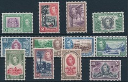 ** Brit Honduras 1938/1947 Forgalmi Sor Mi 112-123 (4c, 50c Foghibák / Perf. Faults) - Autres & Non Classés