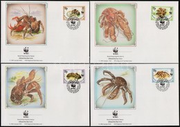 1993 WWF: Pálmatolvaj Sor 4 FDC-n Mi 132-135 - Sonstige & Ohne Zuordnung