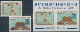 ** 1960 Nyári Olimpia: Róma Sor Mi 307-308 + Vágott Blokk Mi 148 - Other & Unclassified