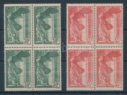 ** 1937 Louvre Mi 359-360 Négyes Tömbökben - Otros & Sin Clasificación