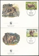 1988 WWF: Erdei Elefánt Sor 4 Db FDC-n Mi 1009-1012 - Sonstige & Ohne Zuordnung