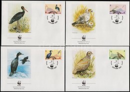 ** 1991 WWF Madarak Sor (2 Pár) + Sor 4 FDC-n Mi 619-622 - Otros & Sin Clasificación