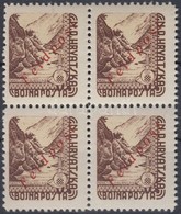 ** 1945 Katonai Posta Bélyeg Négyestömb Piros 'FELDPOST' Felülnyomással / Field Post Stamp With Red Overprint, Block Of  - Altri & Non Classificati