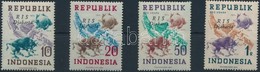 ** 1949  75 éves Az UPU Sor ,,RIS Djakarta' Felülnyomással Mi 179 A - 182 A - Otros & Sin Clasificación