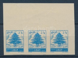 ** 1953 Forgalmi Mi 483 Vágott ívszéli Hármascsík Hátoldalra Nyomott Bélyegképpel / Imperforate Margin Stripe Of 3, Prin - Autres & Non Classés