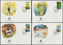 ** 1989 WWF Állatok Sor + Sor 4 FDC-n Mi 967-970 - Autres & Non Classés