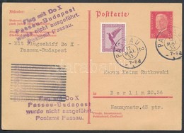 1933 A Dornier Do. X Elmaradt Budapesti Repülésére Feladott Díjkiegészített Díjjegyes Levelezőlap / Postcard Mailed For  - Altri & Non Classificati