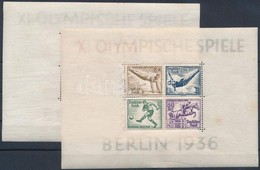 ** 1936 Olimpia Blokk Mi 5-6 Betapadásnyomokkal (apró Foltokkal / Gum Disturbance, Stain) (Mi EUR 240,-) - Other & Unclassified