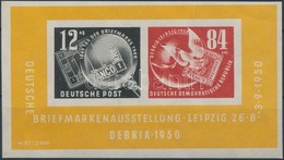 ** 1950 Bélyegkiállítás DEBRIA Blokk Mi 7 - Otros & Sin Clasificación