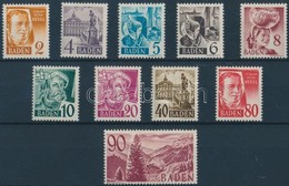 ** Baden 1948 Híres Emberek és Tájkép Sor Mi 28-37 - Autres & Non Classés