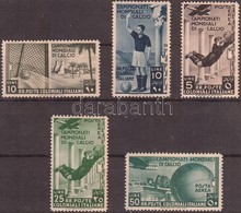 * 1934 Labdarúgó VB Mi 76, 80, 83, 86-87 (Mi EUR 368.-) (barnás Gumi  / Brownish Gum) - Autres & Non Classés