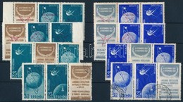 ** O 1957 Szovjet Műhold + 1958 Brüsszeli  Világkiállítás 8 Db Hármascsík - Autres & Non Classés