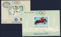 ** 1972 Müncheni Olimpia Fogazott + Vágott Blokk Mi 93-94 - Altri & Non Classificati