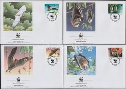 1993 WWF Denevérek Sor 4 FDC-n Mi 754-757 - Autres & Non Classés