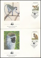 1986 WWF: Majom Sor 4 Db FDC-n Mi 184-187 - Otros & Sin Clasificación